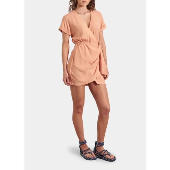 Mon Renn Solstice Mini Wrap Dress - Picture 1 of 12